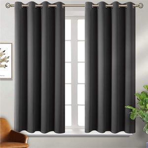 Dark Grey Blackout Curtains